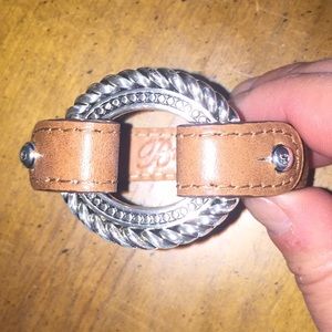 Brighton leather and silver bracelet